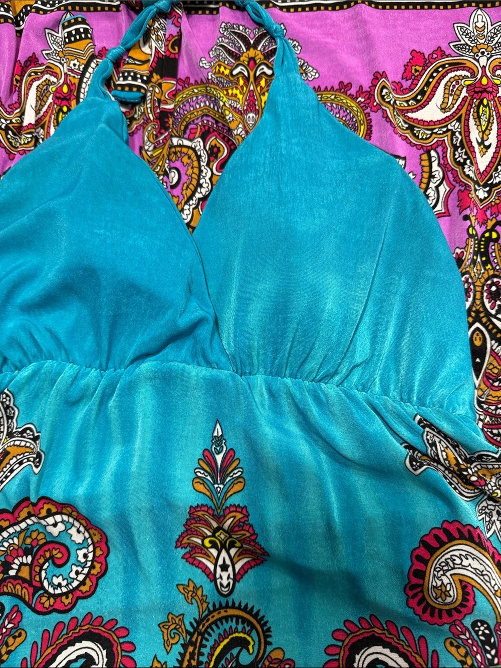 White Stag Paisley Maxi Dress in Blue & Purple